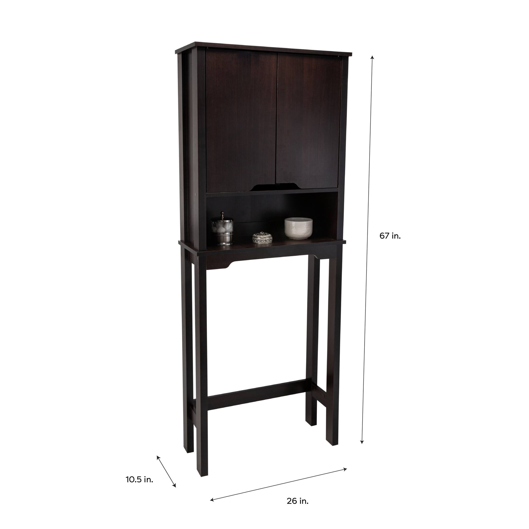 Organize It All Ambassador Espresso Over the Toilet Space Saver